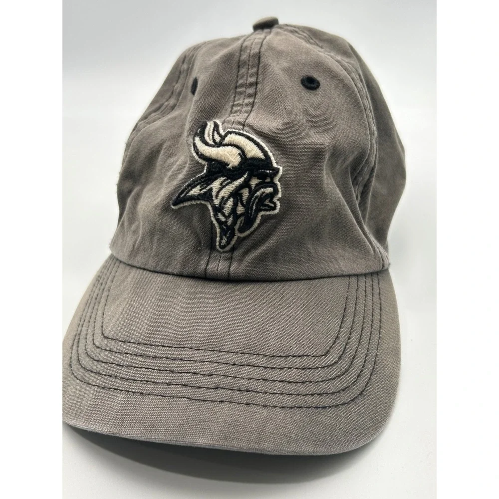 Minnesota Vikings NFL Hat‎ Gray Adjustable Strapback Cap Embroidered Logo
